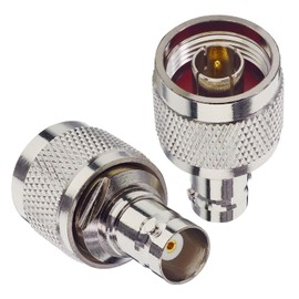 BOOBRIE 2pcs N Female to BNC Female Connector is an N Female to BNC Female Coaxial Adapter which is used for mobile radios and two-way radios, wireless LAN devices, WiFi antennas, wireless analyzers