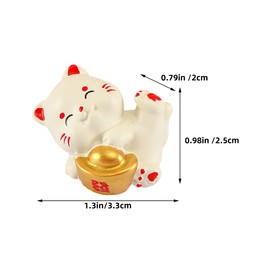 LOGOFUN 30pcs Miniature Lucky Cat Figurines Mini Fortunate Figure Small Resin Cat Animal Statues for 2025 Chinese New Year Home Office Tabletop Decorations