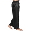 Mens Satin Pajama Pants, Long Pajama Bottoms with Drawstring