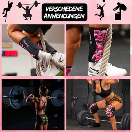 Theyet 7 mm Neoprene Compression Knee Support for Crossfit (Pack of 2), Knee Support Sports for Women and Men, Knee Sleeves, Gym, Strength Sports, Powerlifting, Bodybuilding Support, Additional (Pink,