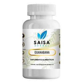 Guanabana 100% Pura Con 120 Cápsulas Saisa Herbal