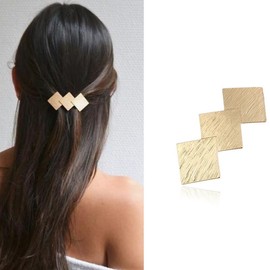 Metmejiao Hair Claw Clip Gold Creative Overlapping Hemp Hair Clip Metal Geometry Shape Creative Claw Clips for Women Hair Accessories Fashionable Hair Claw Clips for Thick-gol