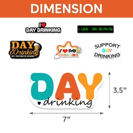 Pack 6 Pcs Funny Drinking Sticker for Laptops Water Bottles Computer Cups Car Window Tumblers Helmets Bumper Stickers Waterproof Reusable Removable Vinyl Decals Laptop Accessories