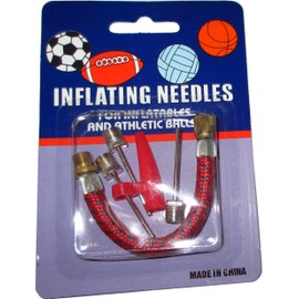 Unbekannt Ball Valve Needle Set for Inflating Football, Volleyball, Basketball Ball etc. 3 Needles + Adapter