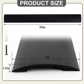 Gisafai 2 Pcs 36 "l x 4"w x 1/2"h Door Thresholds Wheelchair Ramp Doorway Sill Heavy Duty Commercial Aluminum Door Saddle Metal Transition Strip for Flooring Gaps Carpet Vinyl Wood Entryway Access