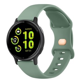 AK Bands Compatible with Garmin Vivoactive 5 / Vivoactive 3 Watch Band, Garmin Venu 2 Plus/Venu Sq Watch Band, Soft Strap for Garmin Vivomove Sport, Forerunner 645 Smart Watch (Avocado Green)