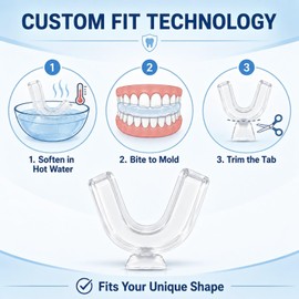 6 Pack Teeth Whitening Trays, Thermoplastic Teeth Mouth Guard Night Guards Trays for Adults, Reusable Clear Moldable Gum Shield for Teeth Protecting for Bleaching, Teeth Protection and Night Use