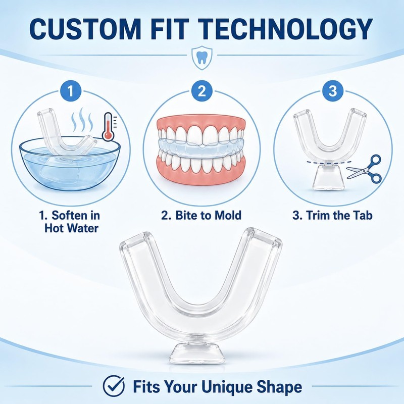 6 Pack Teeth Whitening Trays, Thermoplastic Teeth Mouth Guard Night