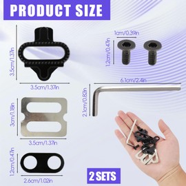 CUVZORA SPD Pedal Cleats Compatible with Shimano SH51 MTB Pedals, Non-Slip Aluminium Cleats with High Grip for Mountain Bike, Gravel Bike, Road Bike & Indoor Cycling