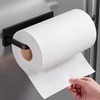 Heavy-Duty Magnetic Kitchen Roll Holder for Jumbo Rolls, Black