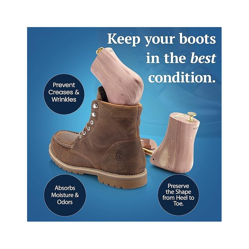 HOUNDSBAY Boot Trees, Cedar Boot Tree for Men, Shoe Tree