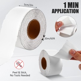 ArtisanWonders Stress Crack Tape Serrated Edge for Drywall Patch Joint Repair- High Adhesion, Easy Tear Wall Repair Tape (2in*65ft, White)