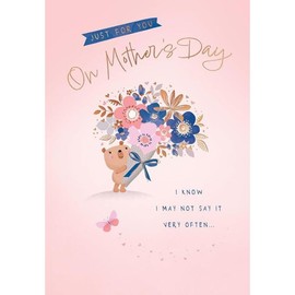 Piccadilly Greetings Mother's Day Card, Just For You - 9 x 6 inches