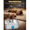 SIBAYS 4Gal/15L Large Dog Water Fountain, Stainless Steel Pet Fountain