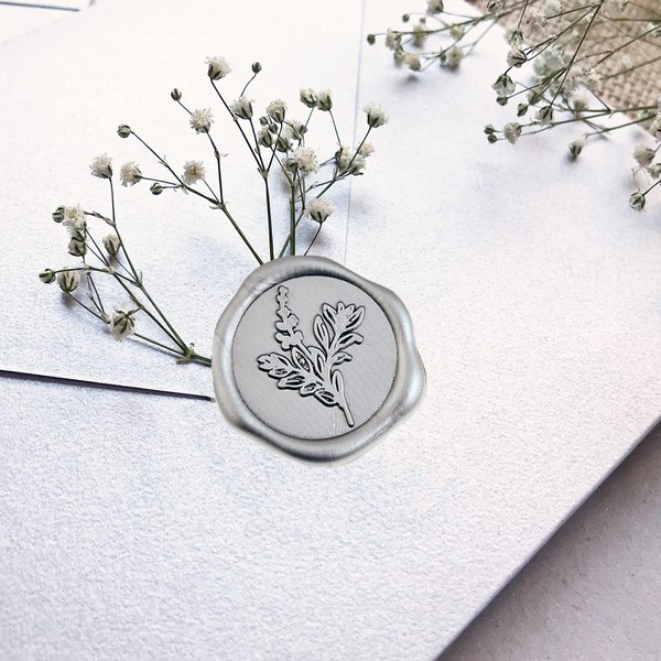 Botanical Adhesive Wax Seal Stickers 25Pk - Pre-Made from Real