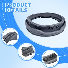 MDS65736915 Washer Door Boot Seal Compatible with LG Front Load Washing Machine Door Gasket WM3700HWA WM3700HVA WM3700HRA WM3600HVA WM3600HWA