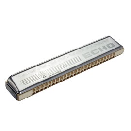 HOHNER 2509-C Echo 48 Tremolo Harmonica, Key of C, Stainless steel