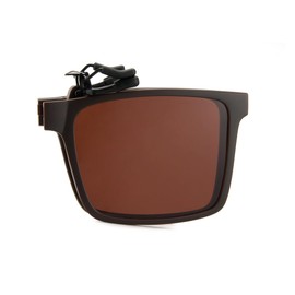 Cyxus 1600 Clip-on Sunglasses, Foldable, Polarized Lenses, Flip-up, UV Protection, Lightweight Design, Stylish, Unisex, Braun