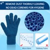 BLMHTWO 2 Pairs Microfiber Dusting Gloves Washable Microfiber Gloves Mitt