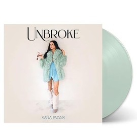 Sara Evans Unbroke Album, Exclusive Coke Bottle Clear Vinyl LP, Autographed Cover