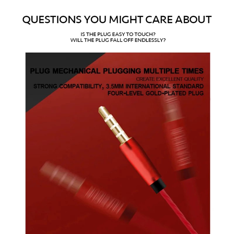 3.5mm Wired Headphone Super Heavy Bass Headset Earphone Stereo Earbuds