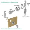 inBovoga 6 Pack Upgrade Cabinet Locks with Key, 1-1/8" Cam