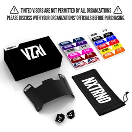 Nxtrnd VZR1 Football Visor, Flat Lens Technology, Fits Adult & Youth Football Helmets (Black)