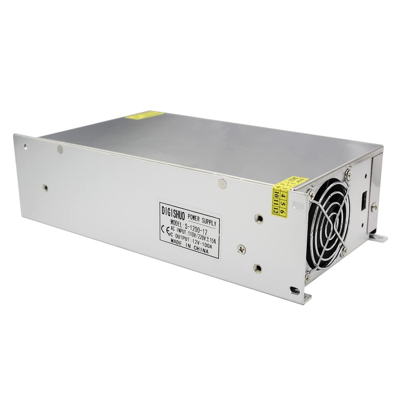 DIGISHUO DC 12V 100A 1200W Power Supply Adapter Transformer Switch