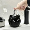 Hosoncovy Black Cat Ceramic Liquid Soap Dispenser with Pump,Pump Bottle