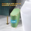 Supteron Bathroom Trash Can with Lid 3.2 Gallon Narrow Trash