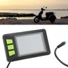 Electric Bike LCD Display Meter ABS 22.5mm 24V 36V 48V