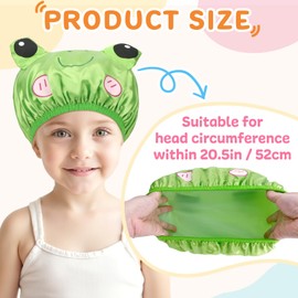 kilofly 4pc Waterproof Reusable Bath Hat Kids Fun Cartoon Animal Shower Caps Set