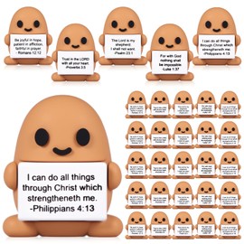 Gejoy 25 Pcs Mini Rubber Potato Toys Positive Gifts Mini Bible Potatoes Decorations and Encouragement Birthday Motivational Gifts for Colleague Staff Teacher