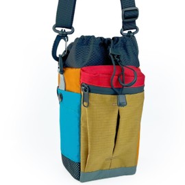 Pubgeer Insulated Water Bottle Carrier with Strap 40oz Tumbler Bag with Phone Pocket Water Bottle Holder for Cruiser, Scooter, Mountain, Hiking, Road Bike, with 3 Adjustable Velcro Strap