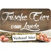 Sign "Fresh Eggs from the Lande zu verkaufen" Aluminium Composite