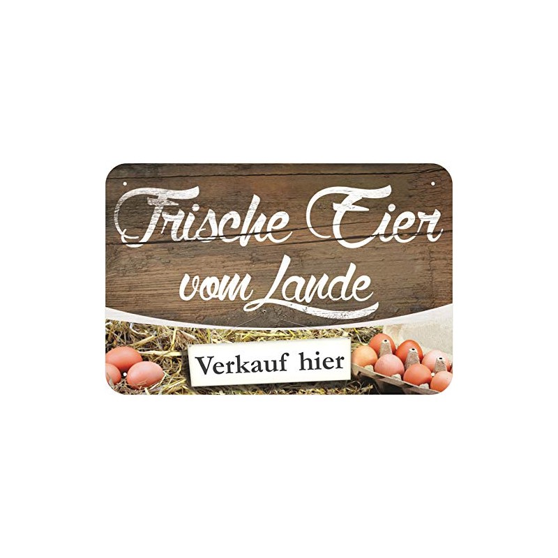 Sign "Fresh Eggs from the Lande zu verkaufen" Aluminium Composite