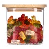TALK-POINT Glass Storage Jars with Bamboo Lid, Storage Jars, Glass