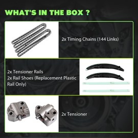 SCITOO Engine Timing Chain Kit - 9-0708SA, TS22144, 76143, 9-0708SA, TS22144, 76143Fit for ford for Mercury for Mazda for Lincoln Fusion Mariner Milan 6Zephyr 3.0L