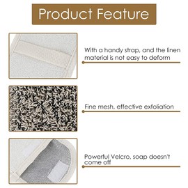 Glimpsesun 3 Pcs Soap Saver Pouch,Exfoliating Soap Bag Body Scrubber Exfoliator Sponge Holder Hanging Rope Bags for Bath or Shower