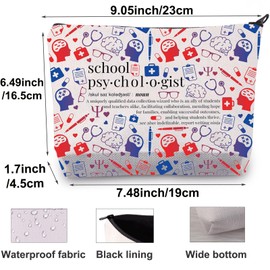 BWWKTOP Psychologist Definition Cosmetic Bag Psychological Teacher Appreciation Gifts Psychologist Zipper Pouch Bag School Psych Merch (Sch Psychologist)