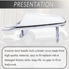Kaloeou Driver Side Chrome Exterior Door Handle Lock Cylinder Cover