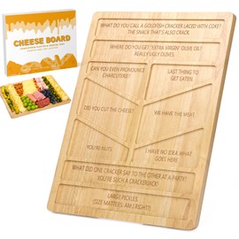 Vastsea Funny Charcuterie Boards with Jokes-Large Wooden Serving Platters for Entertaining,Wedding Gifts for Couple,House Warming Gifts New Home,Divided Cheese Board Hostess gifts for Women 17"×13"