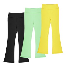 BIG ELEPHANT Girls Flare Leggings Kids Bell Bottoms High Waisted Bootcut Yoga Dance Flared Pants