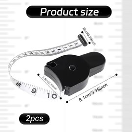 2 Pack Tape Measure Body, Automatic Retractable Body Tape Measure, Durable Body Measuring Tape, for Body Measurement, Body Fat Measurement Tool