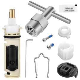 1222 Replacement Cartridge with 104421 Cartridge Removal Tool & 116653 Handle Adapter Kit, Shower Cartridge Repair Kit for Moen, Compatible with One Hanlde Posi Temp Shower Faucet