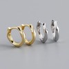 LUXSTAR Hoop Earrings, Twisted Ring, 925 Silver, Gold, Silver Binaural