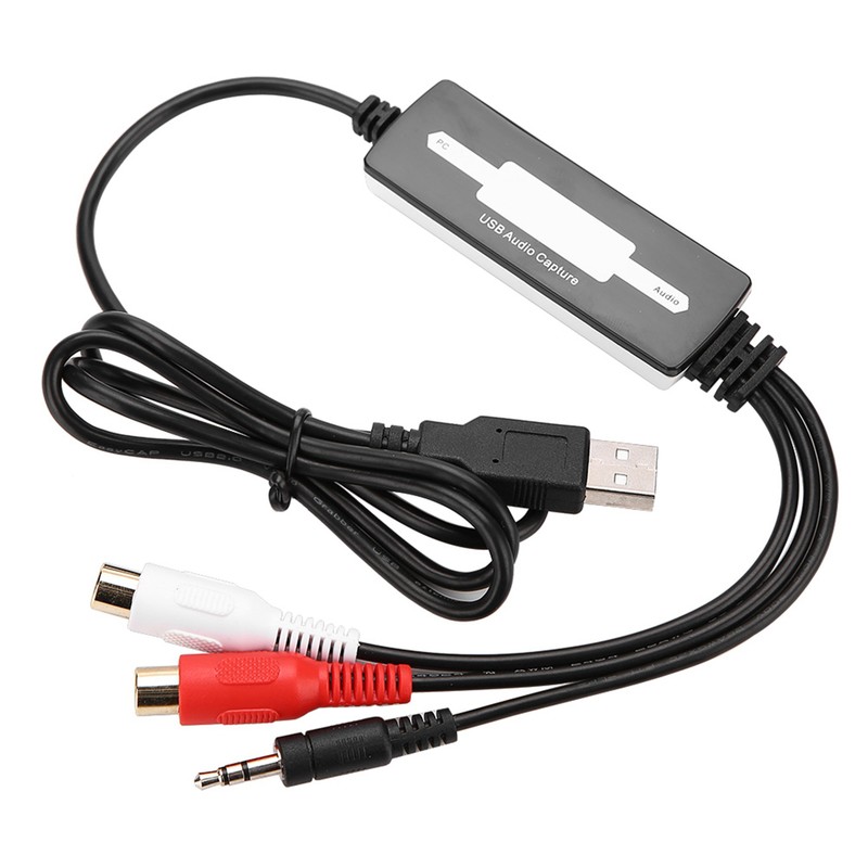 USB Audio Capture Recorder Card Converts Turntables Cassettes to MP3/WAV