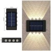 Solar Up and Down Outdoor Wall Lights for Garden Decoration