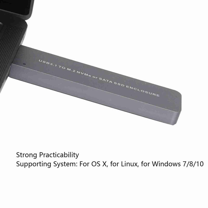 M.2 NVME Hard Drive Enclosure External USB 3.1 to NGFF