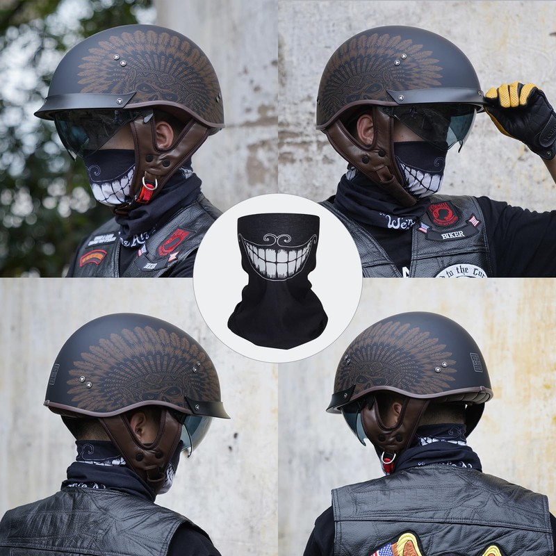 VCOROS Half Helmet Motorcycle DOT Approved Open Face Helmet with